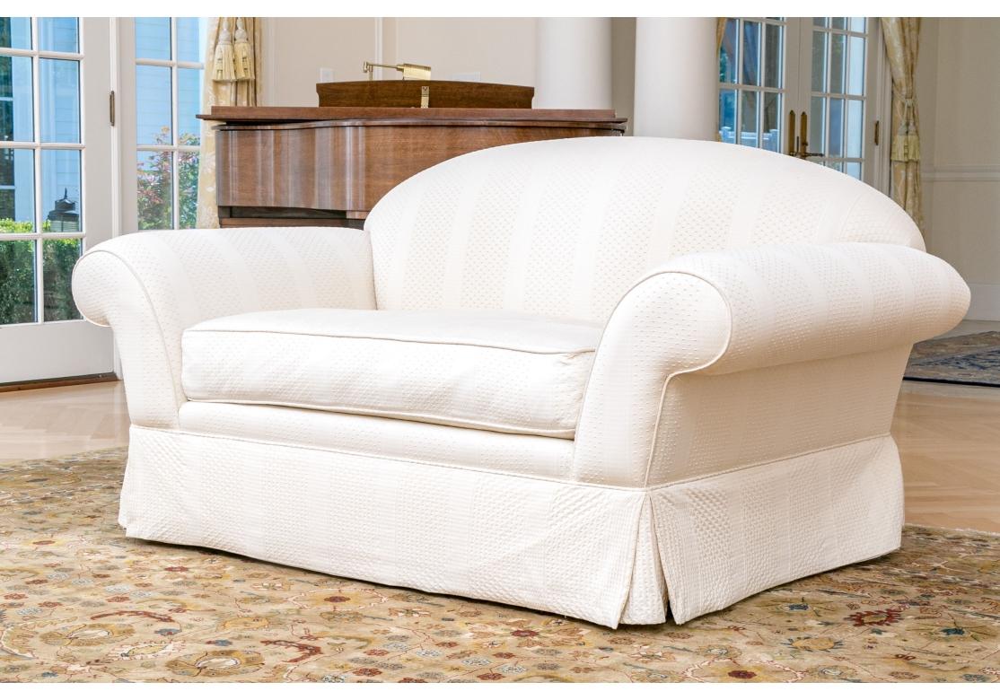Elegant Custom Single Cushion Loveseat for Re-Upholstery For Sale 2