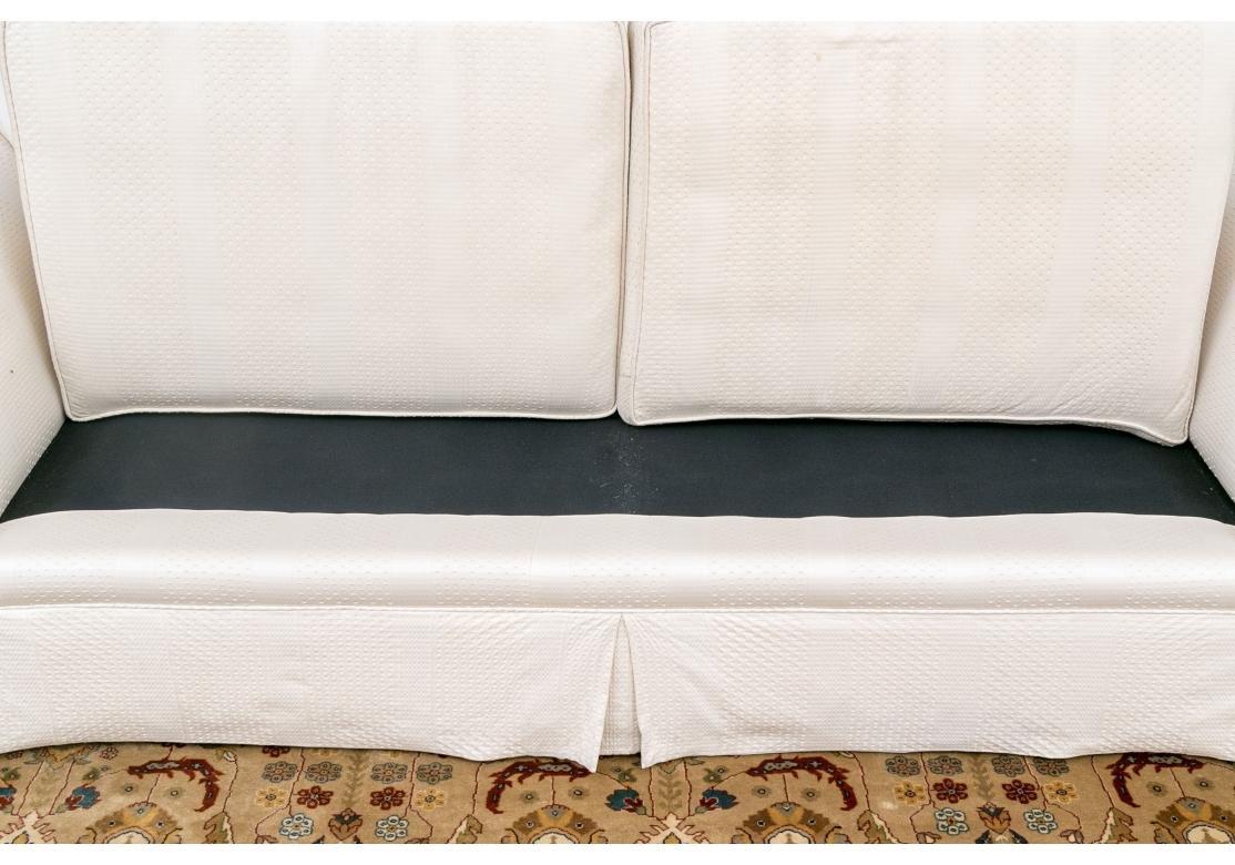 Elegant Custom Two Cushion Sofa In Distressed Condition For Sale In Bridgeport, CT