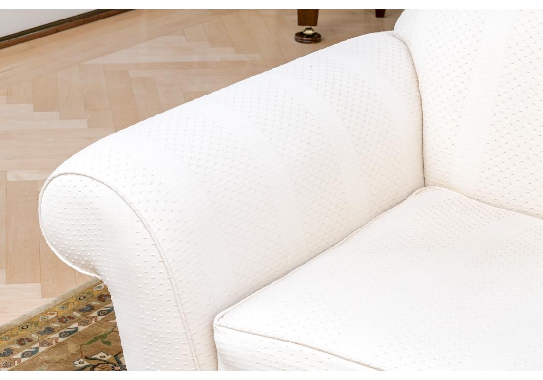 Contemporary Elegant Custom Two Cushion Sofa For Sale