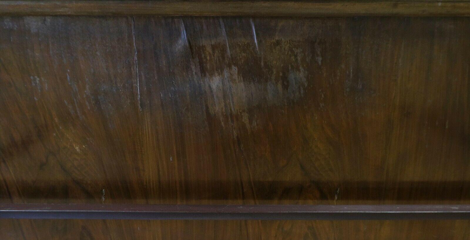 Elegantes C.W.S Art Deco Walnuss Brown Doppelrahmenbett auf Rädern Teil eines Sets im Angebot 4