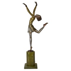  ‘Elegant Dancer” Large Art Deco Bronze by Josef Lorenzl - circa 1930