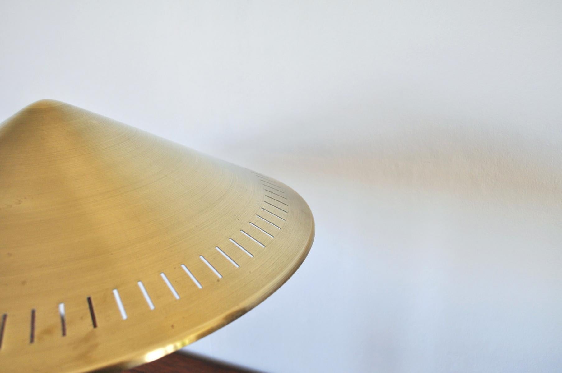 Elegant Danish Brass Table Lamp from Lyfa Designed by Bent Karlby 1