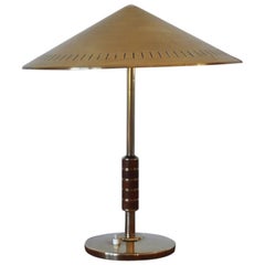 Elegant Danish Brass Table Lamp from Lyfa Designed by Bent Karlby