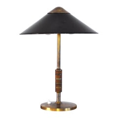 Elegant Danish Brass Table Lamp from Lyfa Designed by Bent Karlby