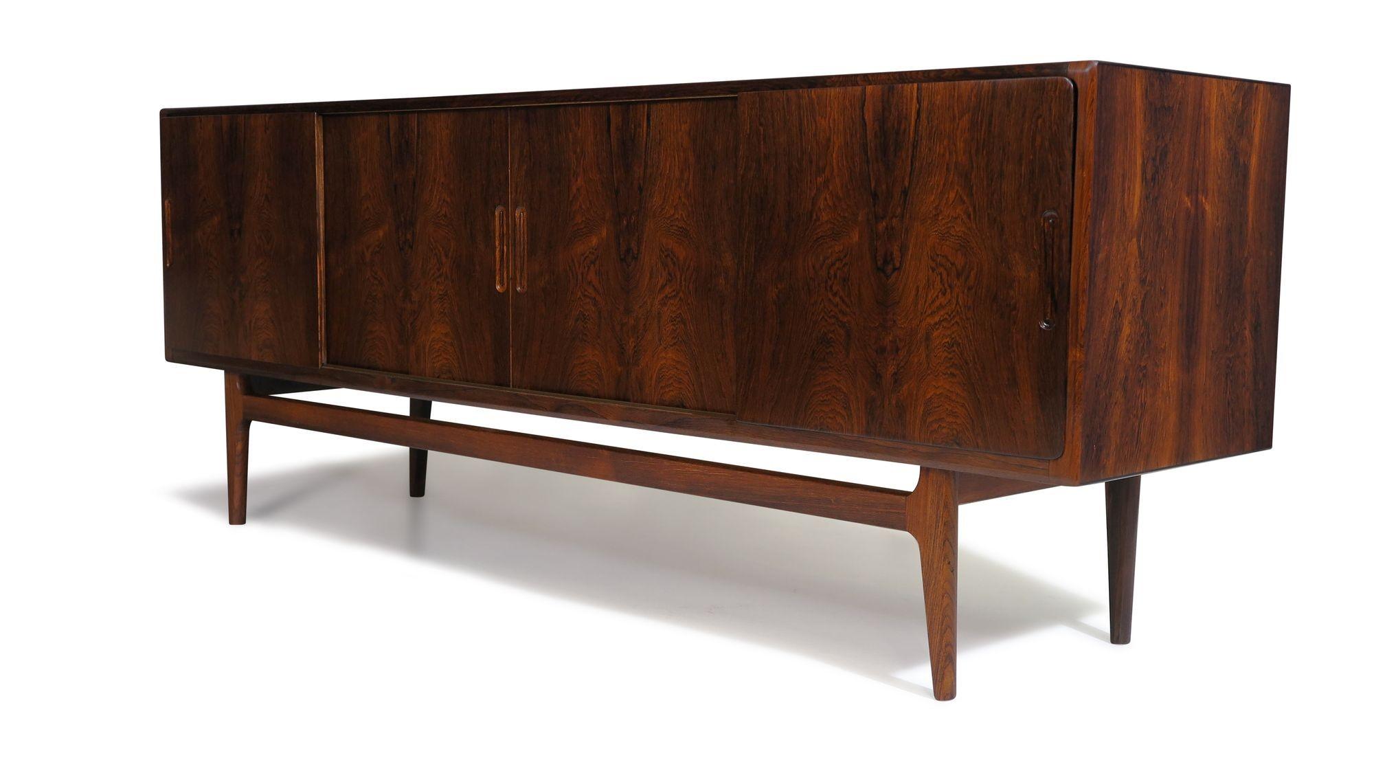 Elegant Danish Brazilian Rosewood Credenza For Sale 2