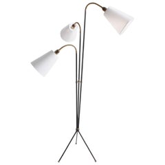 Elegant Danish Midcentury Floor Lamp by Holm Sorensen, 1950s