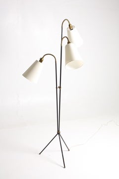 Elegant Danish Midcentury Floor Lamp by Holm Sorensen, 1950s