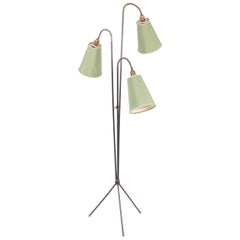 Elegant Danish Midcentury Floor Lamp by Holm Sorensen, Danish Design, 1950s