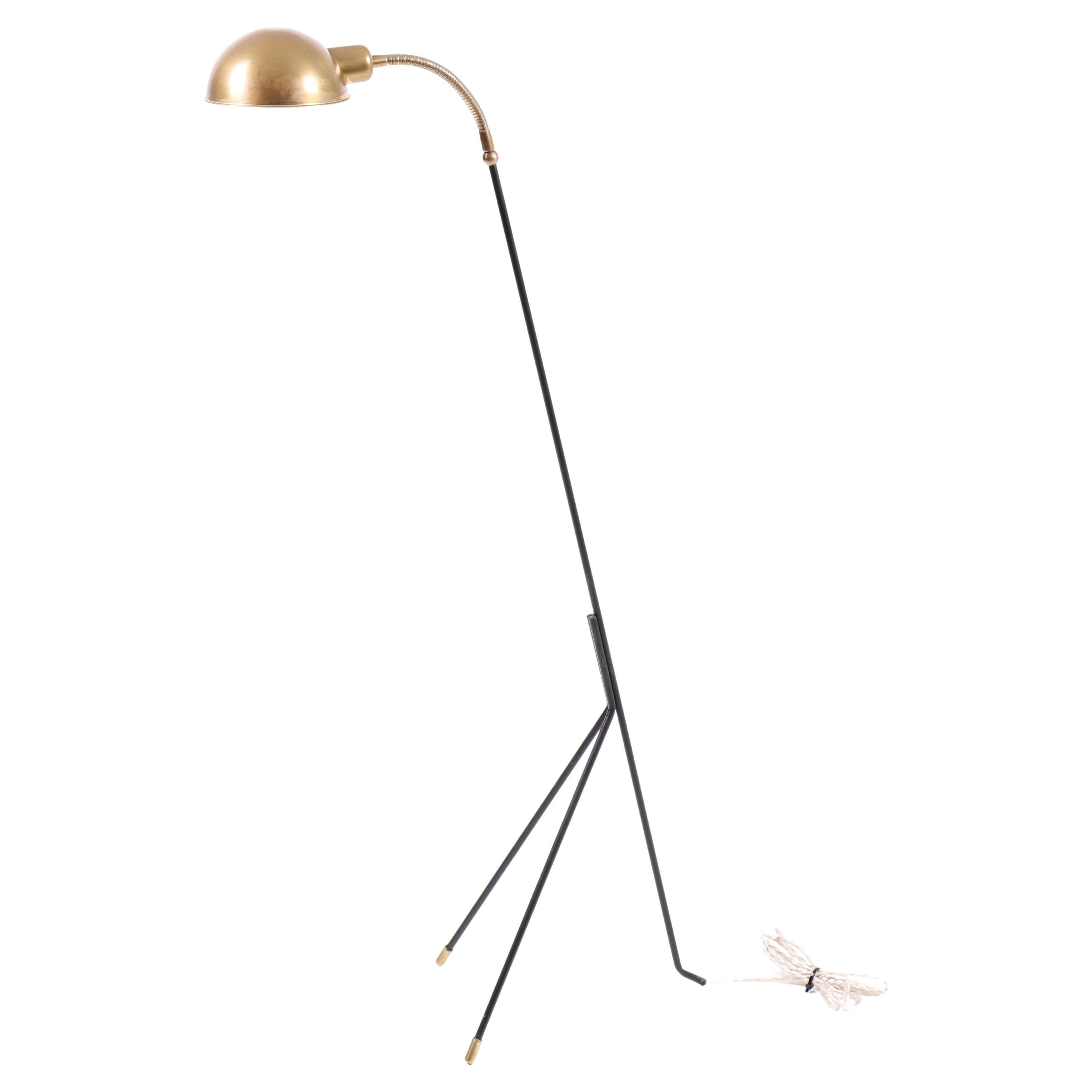 Elegant Danish Midcentury Floor Lamp by Holm Sorensen, Danish Design, 1950s For Sale