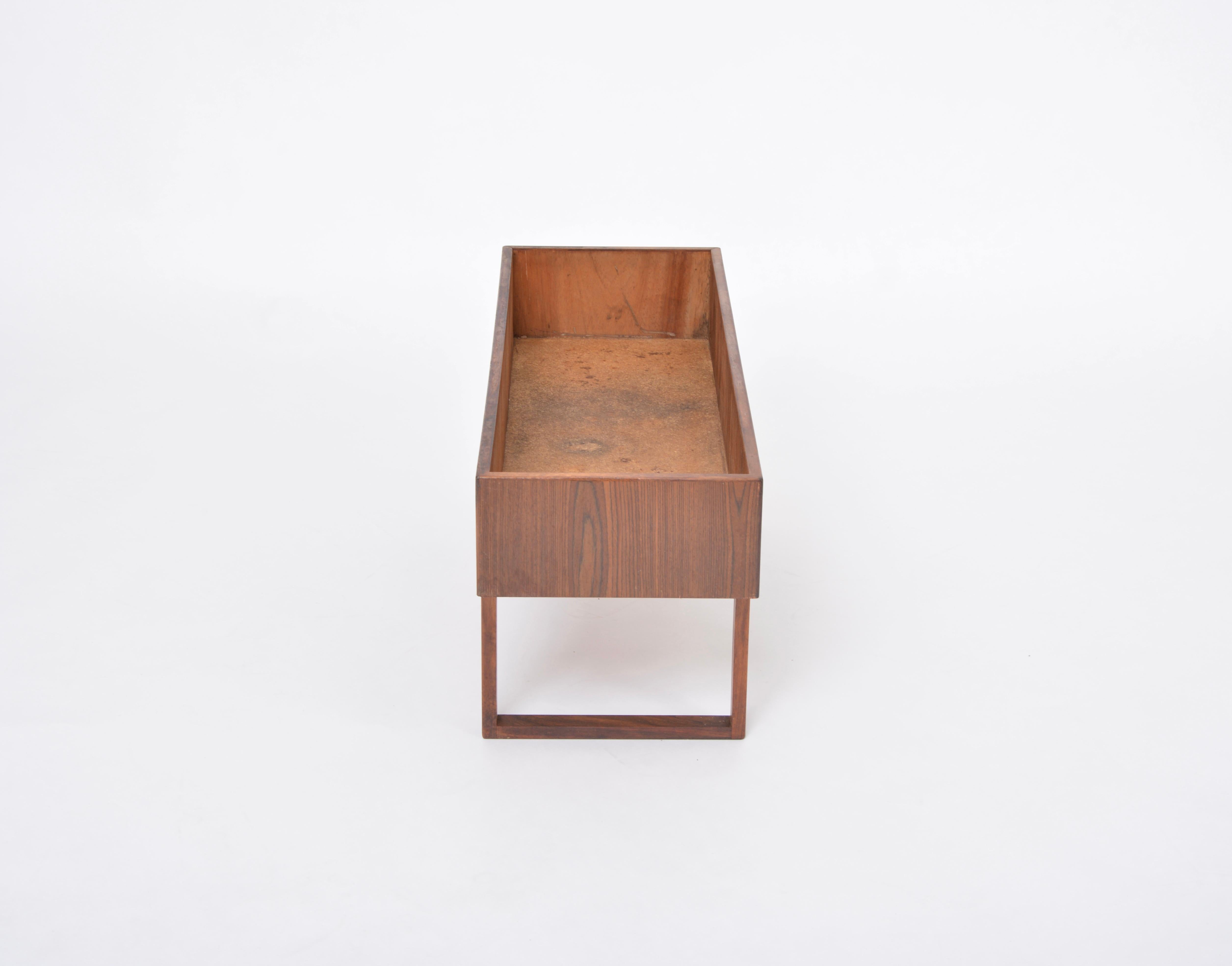 Elegant Danish Midcentury Wooden Planter Box 1