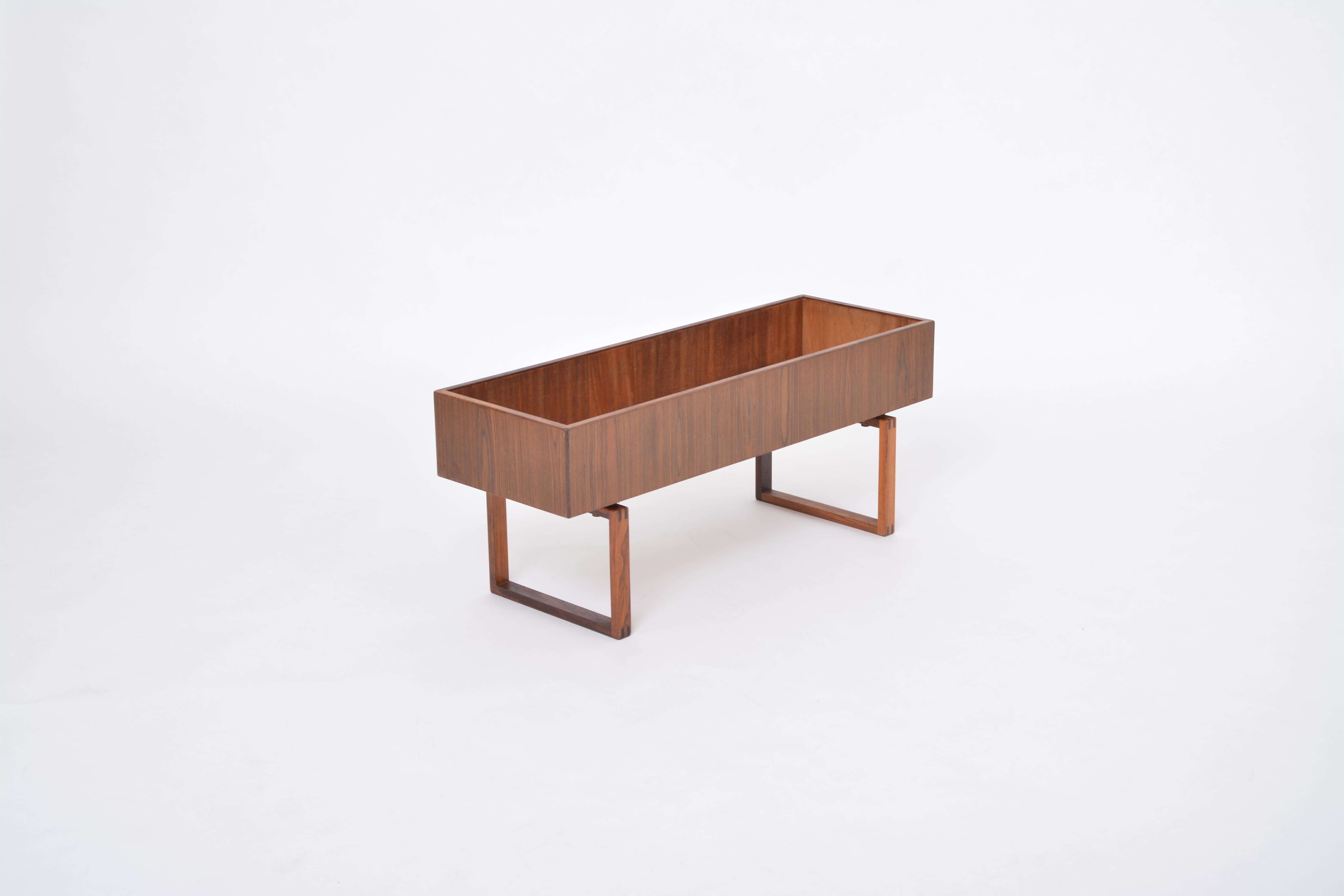 Elegant Danish Midcentury Wooden Planter Box 3