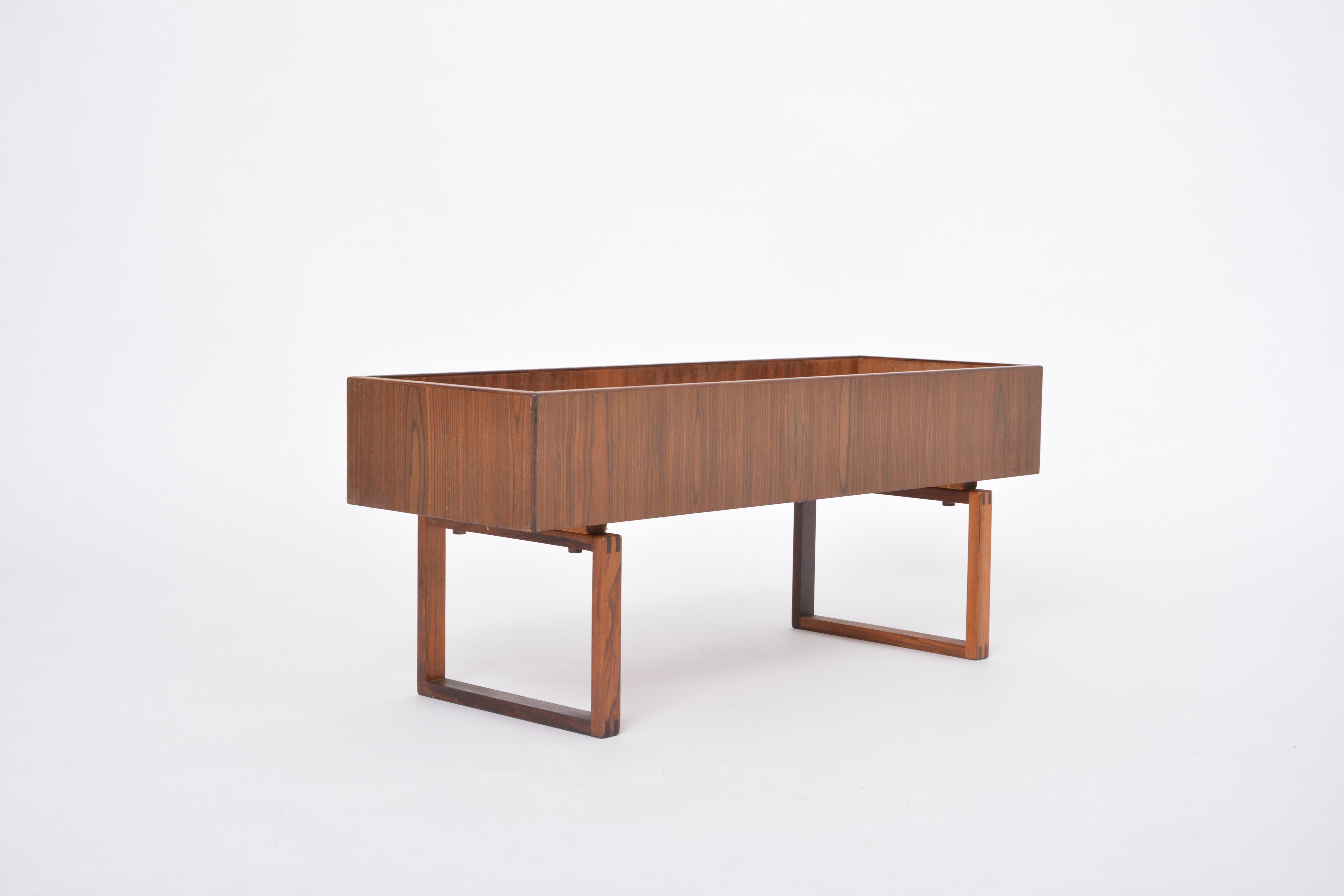 Elegant Danish Midcentury Wooden Planter Box 4