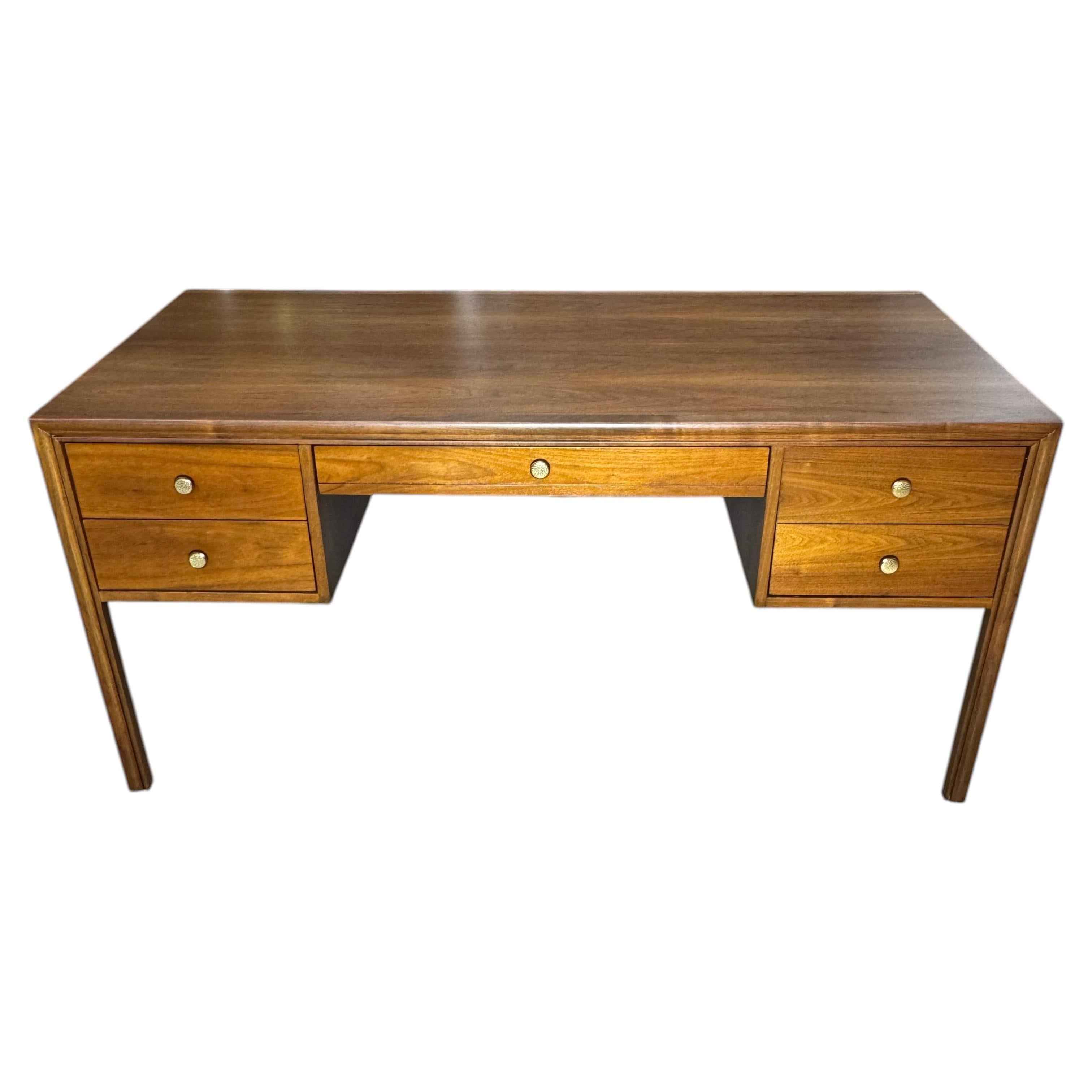 Elegant Danish Modern Teak Writing Desk, circa 1960s