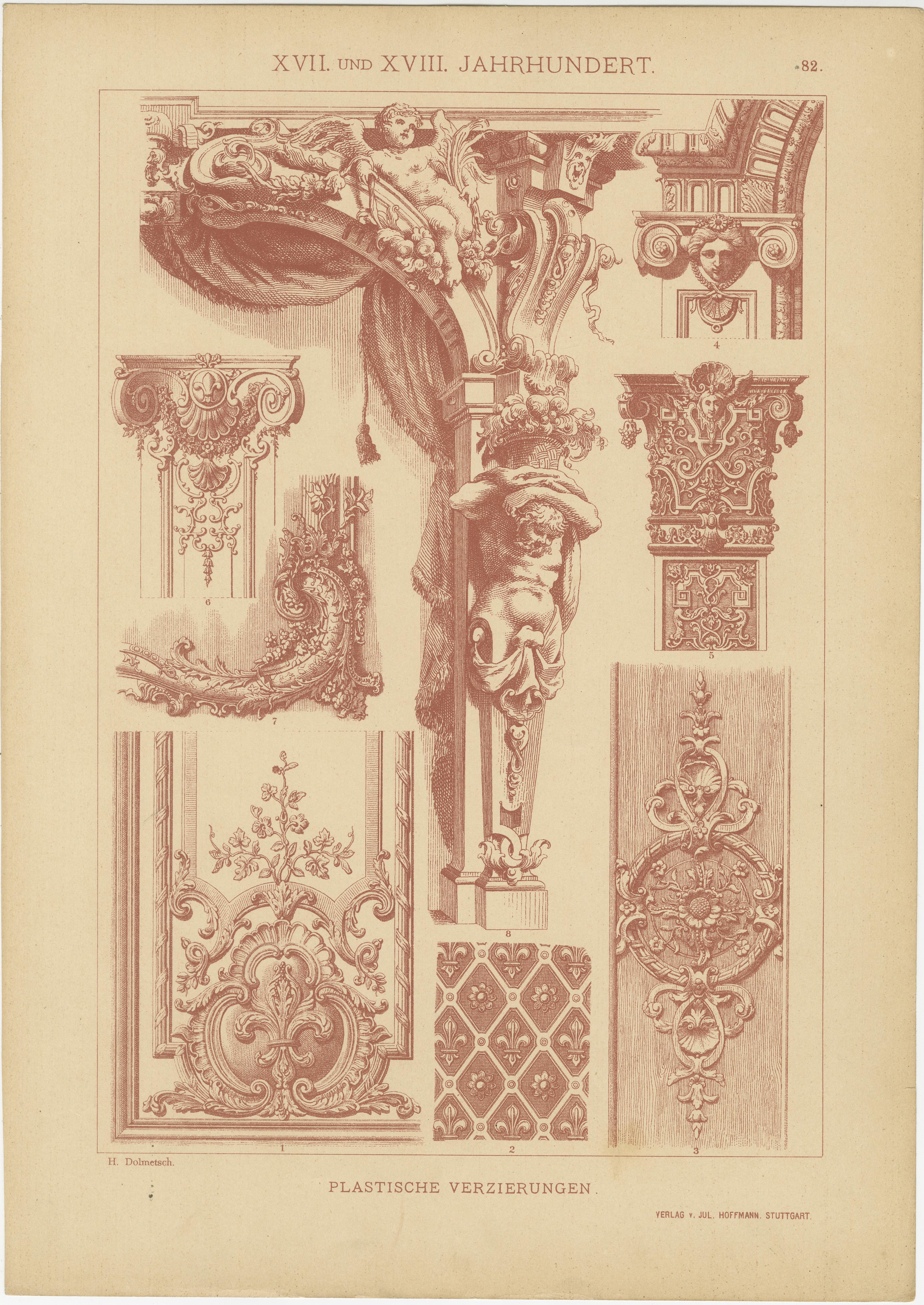 The Elegance Decorative Arts of 17th and 18th Centuries, publié en 1887 Bon état - En vente à Langweer, NL