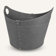 Elegant Leather Log Holder CADIN by Limac Design, Modern Style