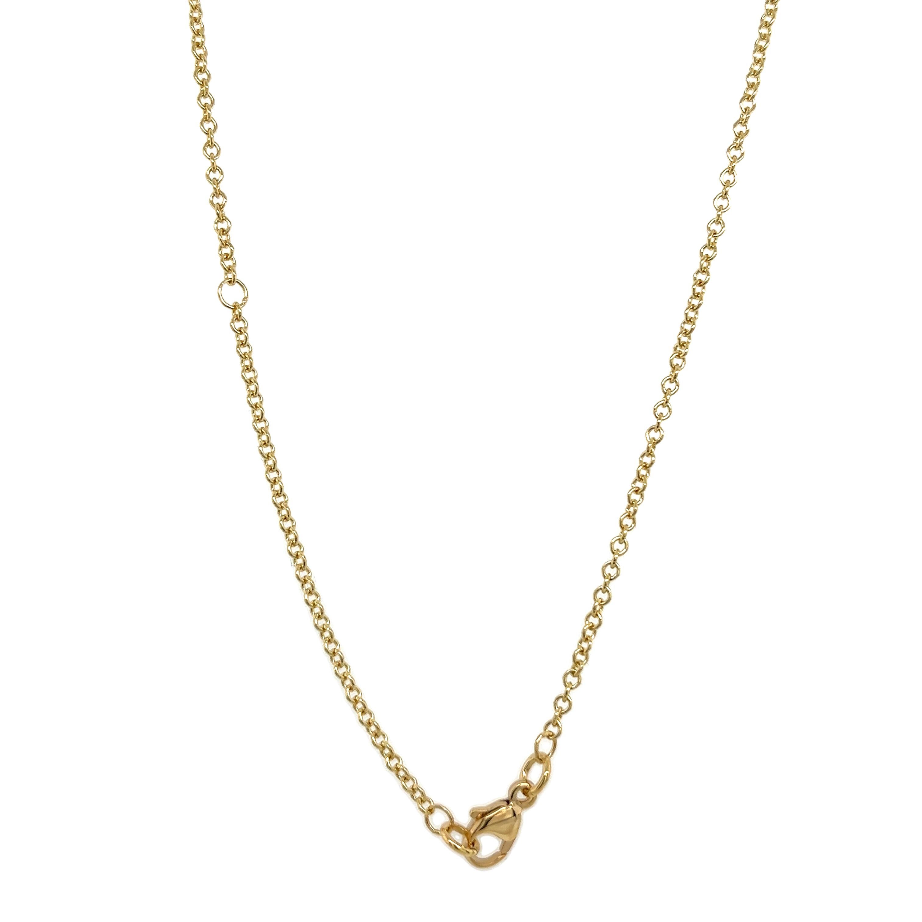Pendentif élégant à 9 pierres serti de 1,94 carat de diamants naturels en or 18 carats en vente 4