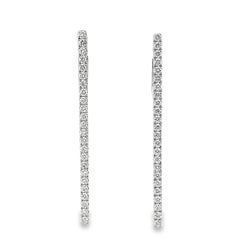 Elegant Diamond Bar Earrings