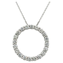 Elegant Diamond Circle of Life Pendant Set In 18ct White Gold