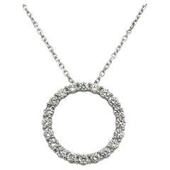 Elegant Diamond Circle of Life Pendant Set In 18ct White Gold
