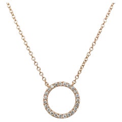 Elegant Diamond Circle of Life Pendant Set In 9ct Rose Gold
