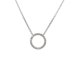 Elegant Diamond Circle of Life Pendant Set In 9ct White Gold