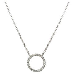 Elegant Diamond Circle of Life Pendant Set In 9ct White Gold