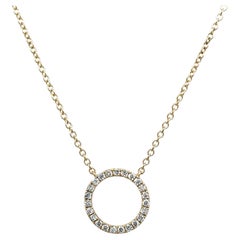 Elegant Diamond Circle of Life Pendant Set In 9ct Yellow Gold