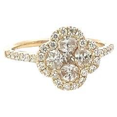 Bague grappe de diamants élégante