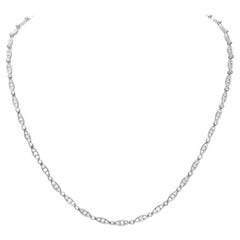 Vintage Elegant Diamond Necklace in 18k White Gold