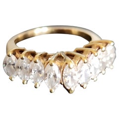 Natural Diamond Pyramid Ring Wedding Band High Profile