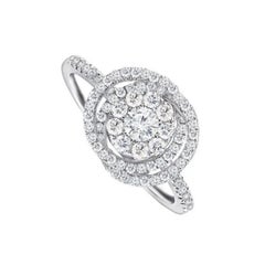 Elegant Diamond Ring for Her in White Gold