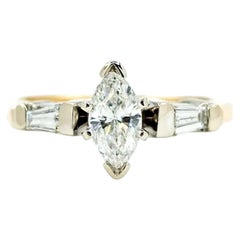 Elegant Diamond Ring in 14k Two-Tone Gold