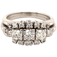 Elegant Diamond Ring in 18 Karat White Gold