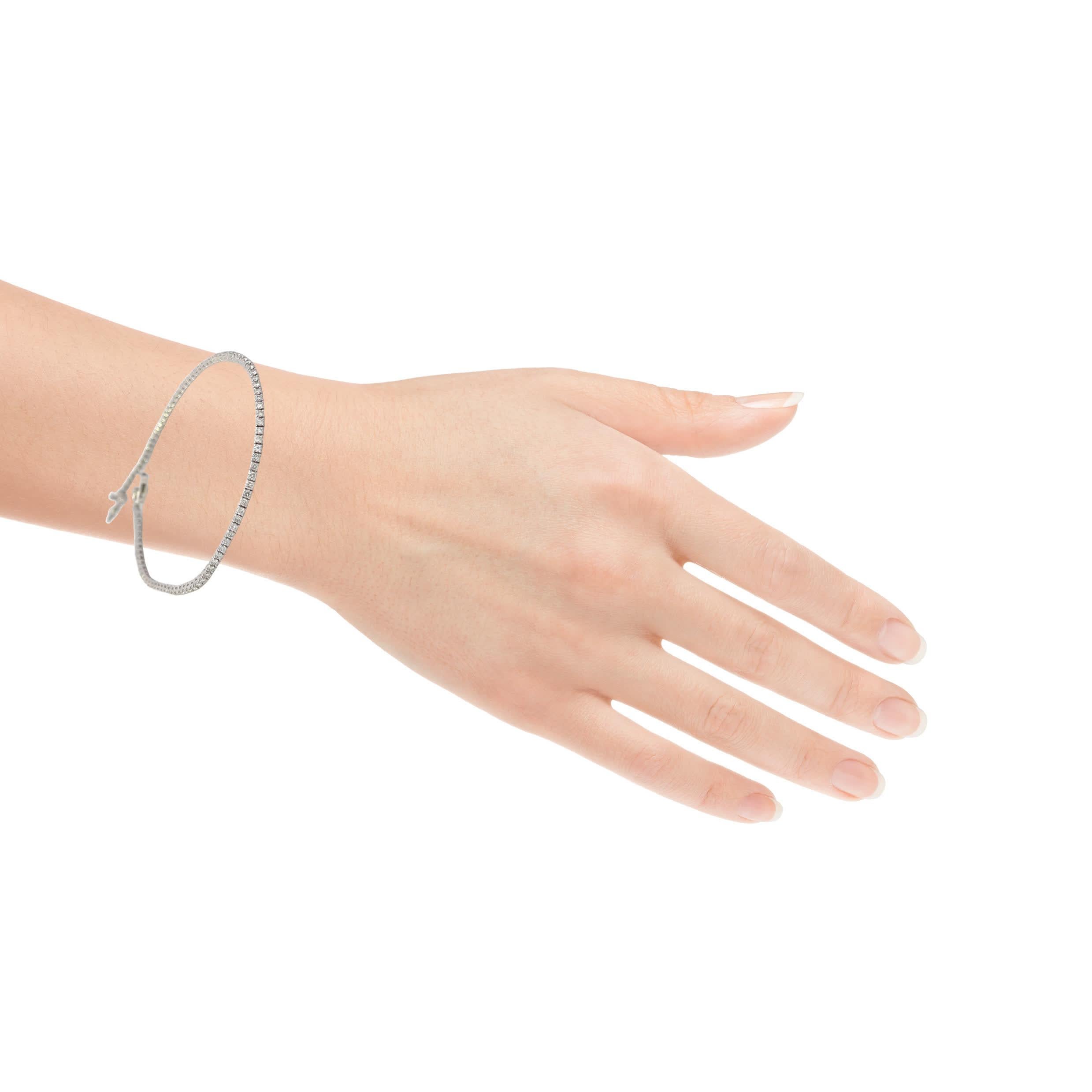 Bracciale tennis con diamanti Eleg in vendita 1