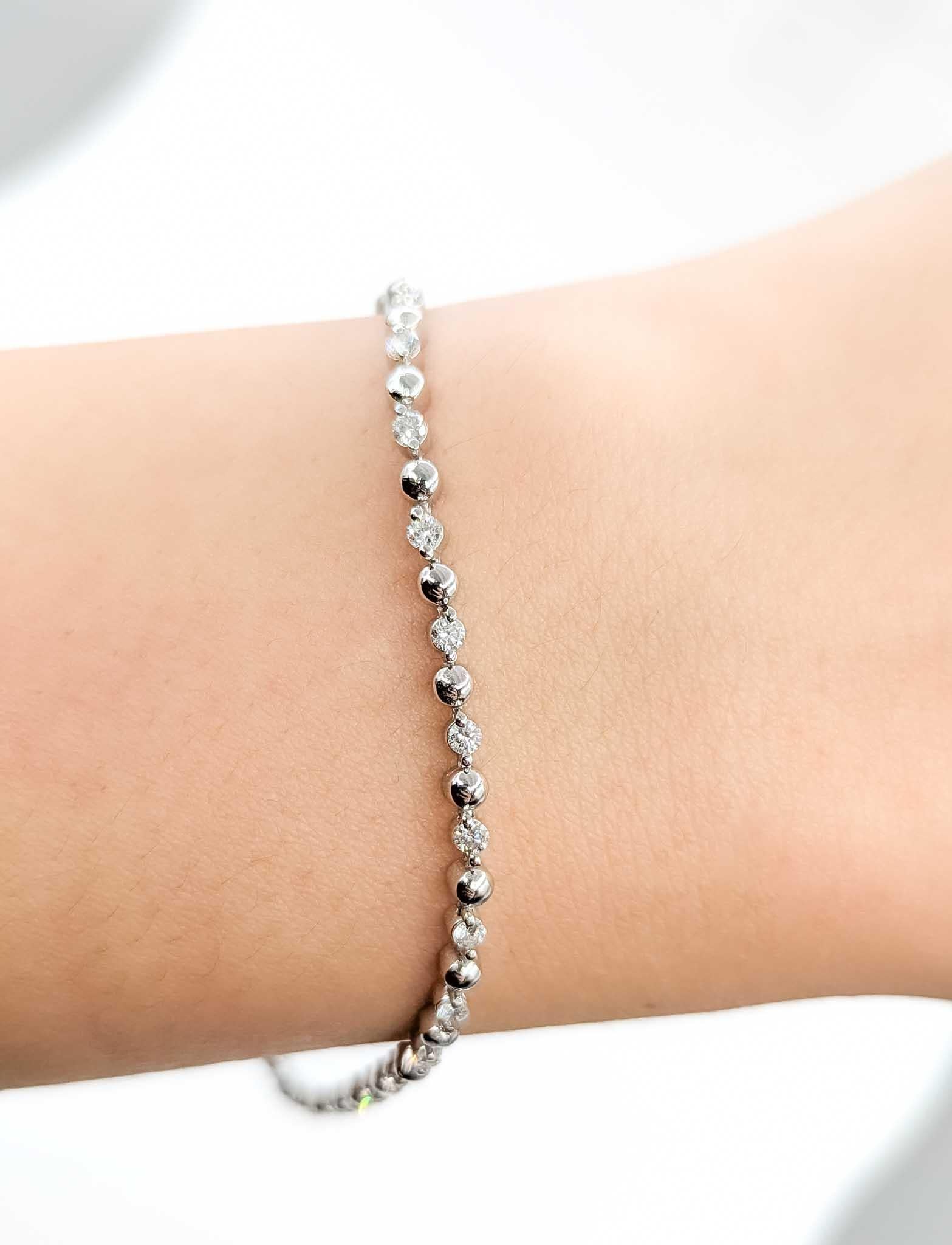 Bracciale Tennis Eleg con diamanti in oro bianco 14 carati In condizioni ottime in vendita a Bloomington, MN