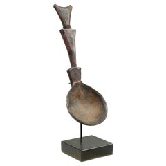 Elegant Dinka Spoon with Geometric Handle, South Sudan Africa Early 20th Century