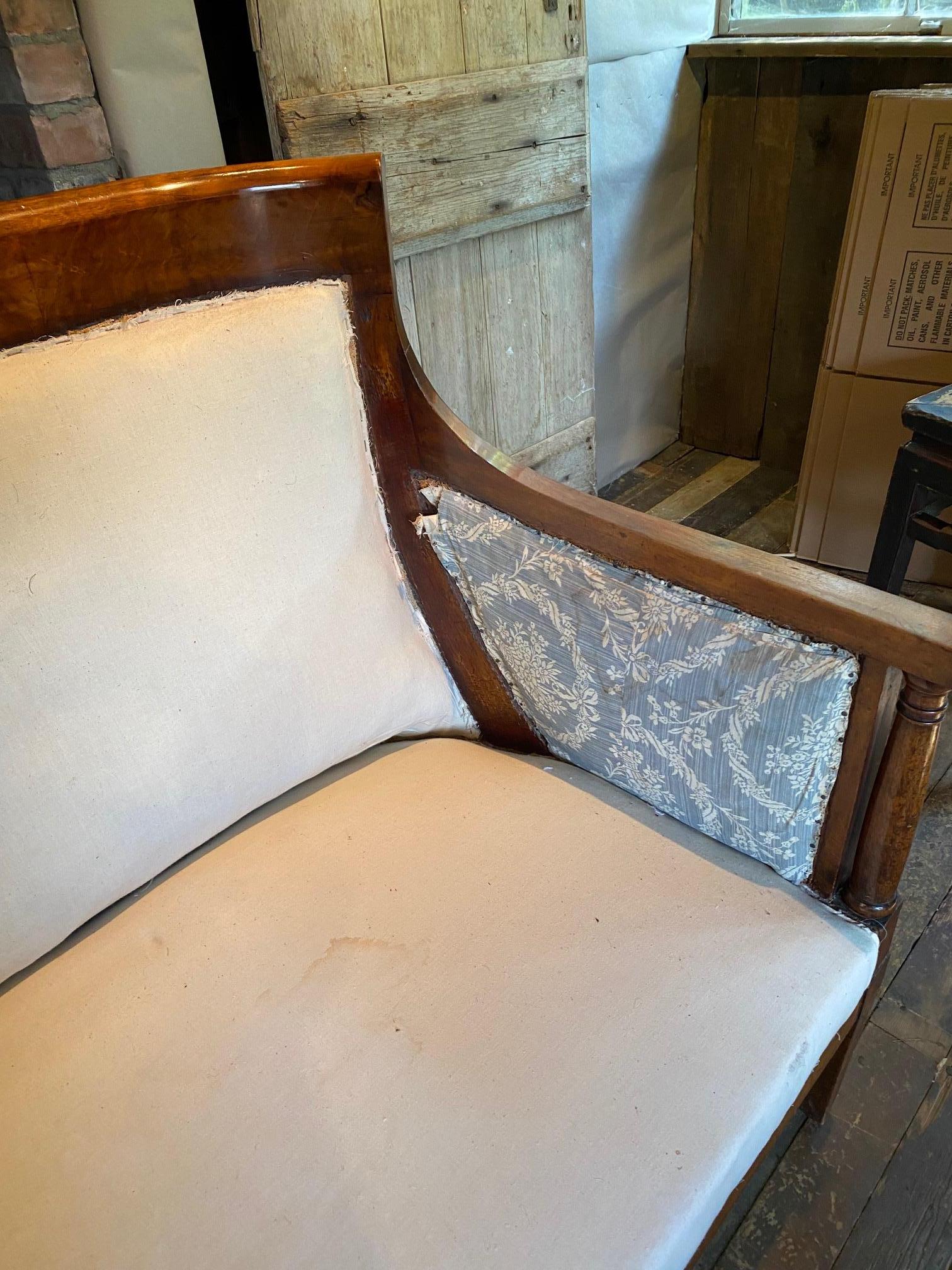 Elegant Directoire Period Walnut Sofa 3