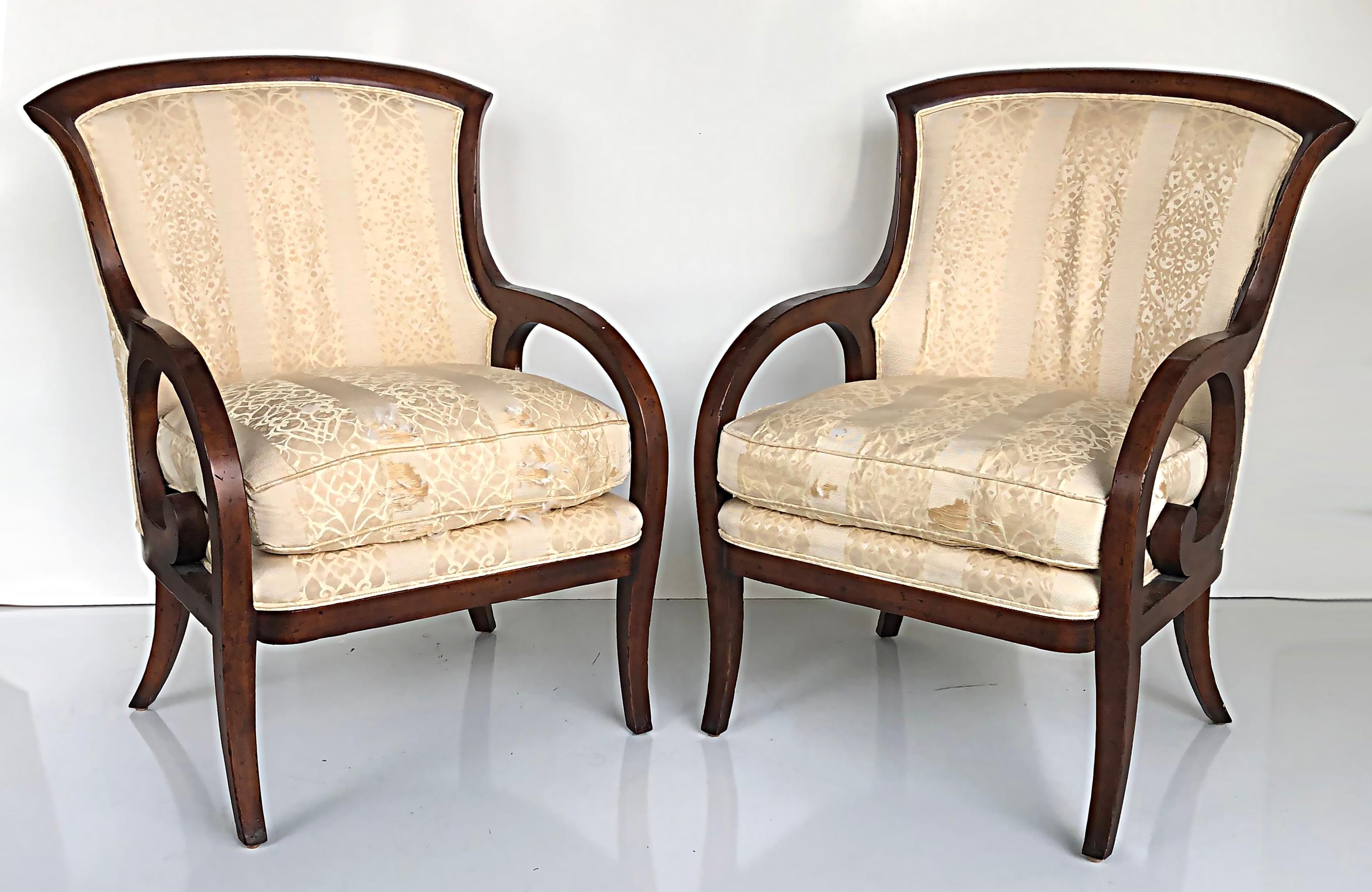 Elegant Down Club Chairs, Hancock & Moore Attributed, Require Upholstering 3