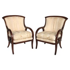 Elegant Down Club Chairs, Hancock & Moore Attributed, Require Upholstering