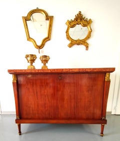 Elegant Dresser of the Neoclassical Period with Elegant and Fine Red Marble Top