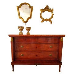 Used Elegant Dresser of the Neoclassical Period with Elegant and Fine Red Marble Top