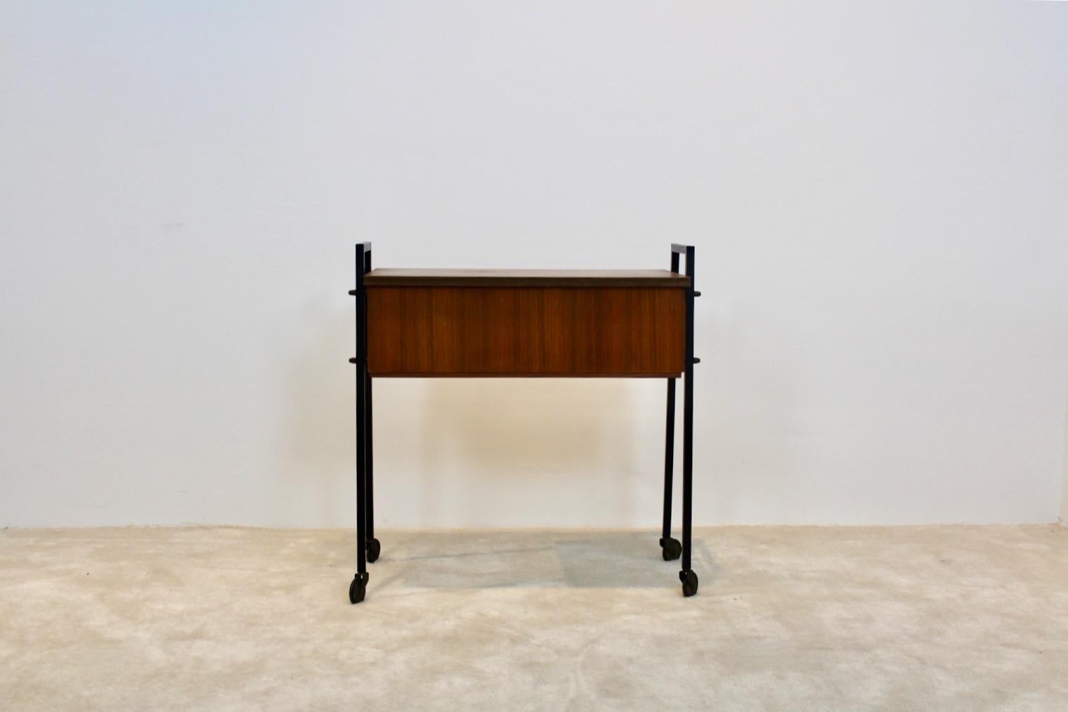 Elegant Dutch Teak Collectors Cabinet and Sewing Table For Sale 6