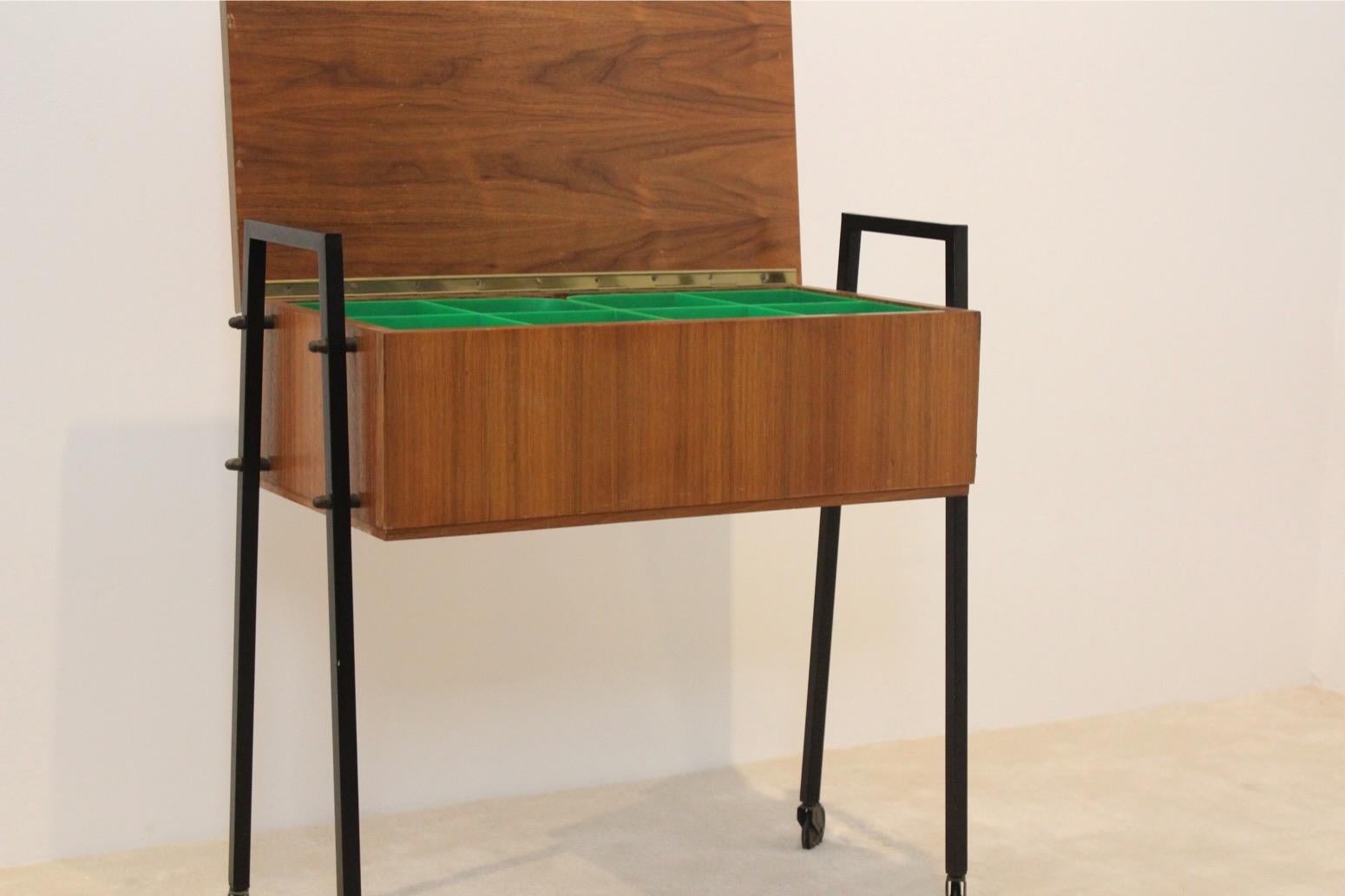 Elegant Dutch Teak Collectors Cabinet and Sewing Table For Sale 7