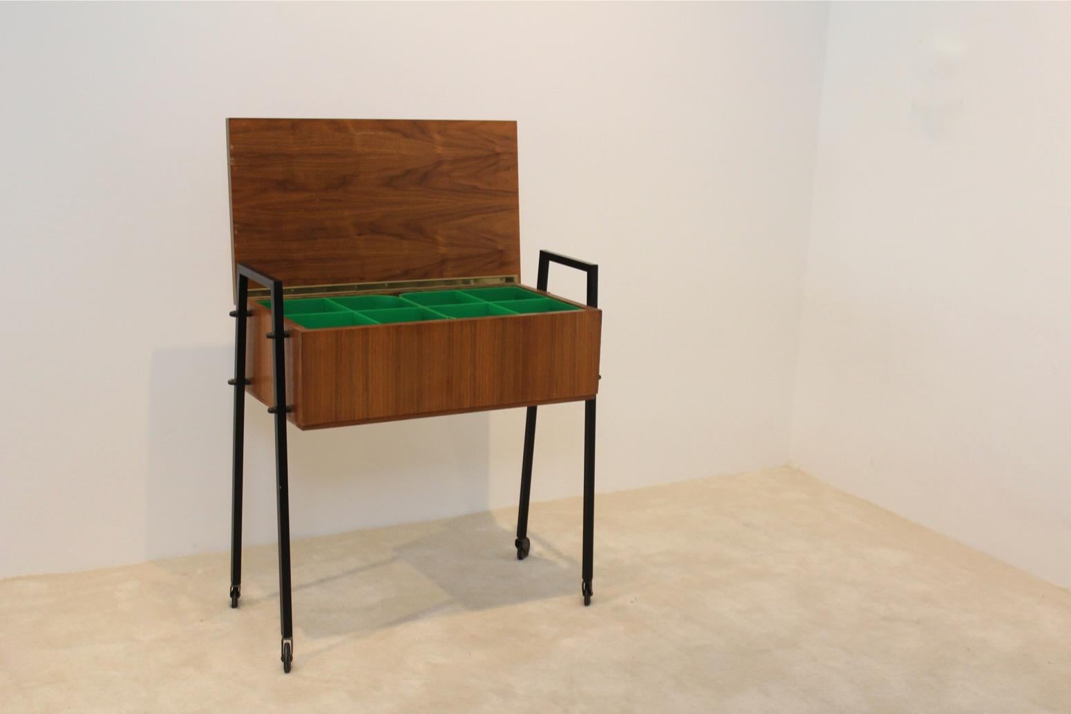20th Century Elegant Dutch Teak Collectors Cabinet and Sewing Table For Sale