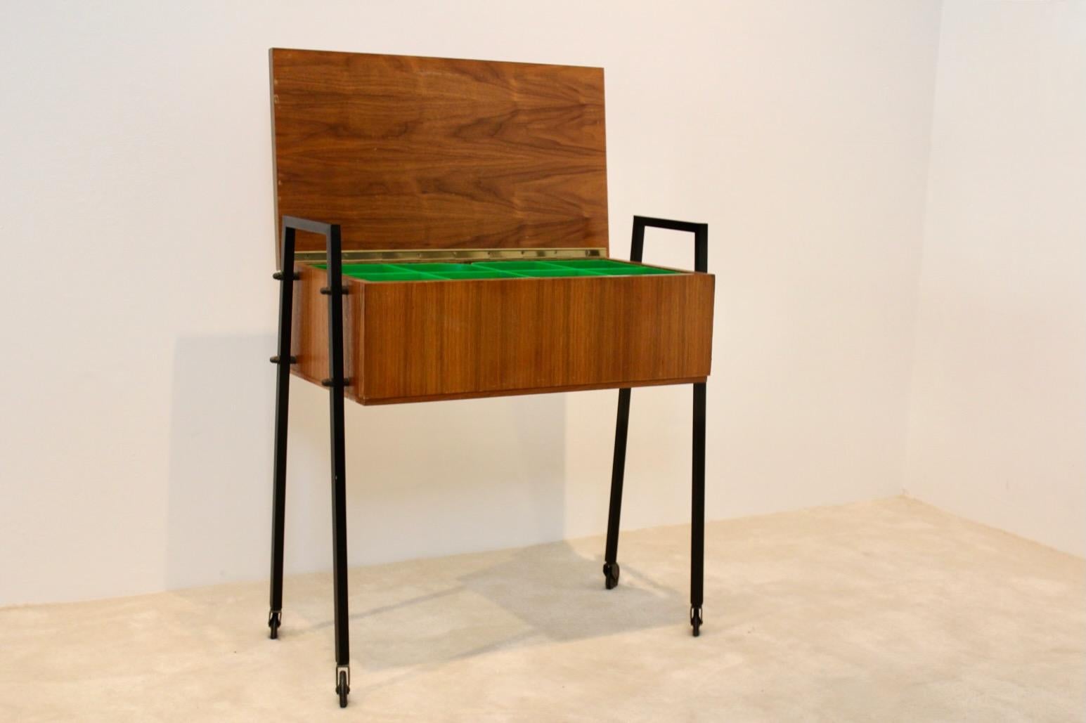 Elegant Dutch Teak Collectors Cabinet and Sewing Table For Sale 3