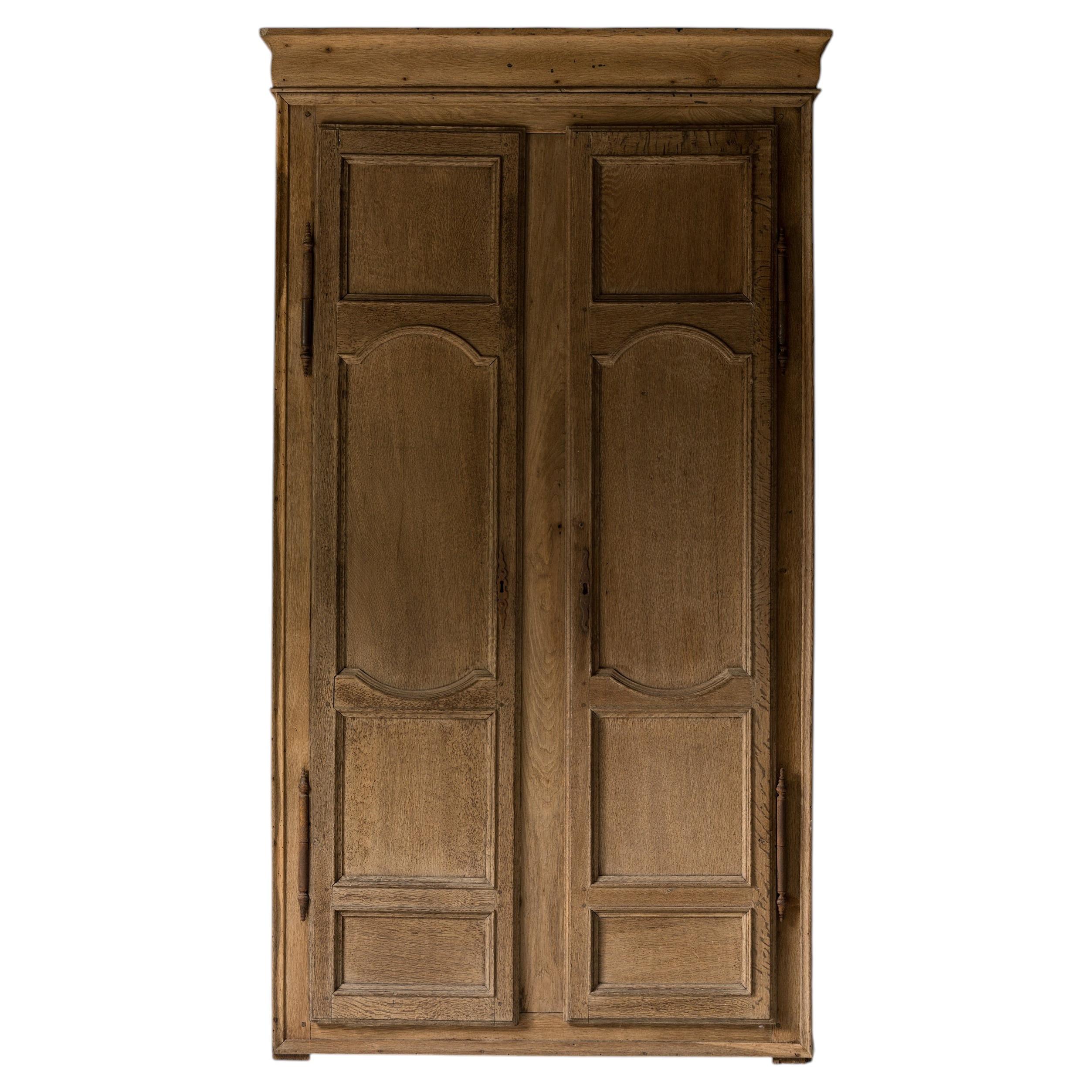 Elegant Early 18th century Regence Cabinet in bleached oak