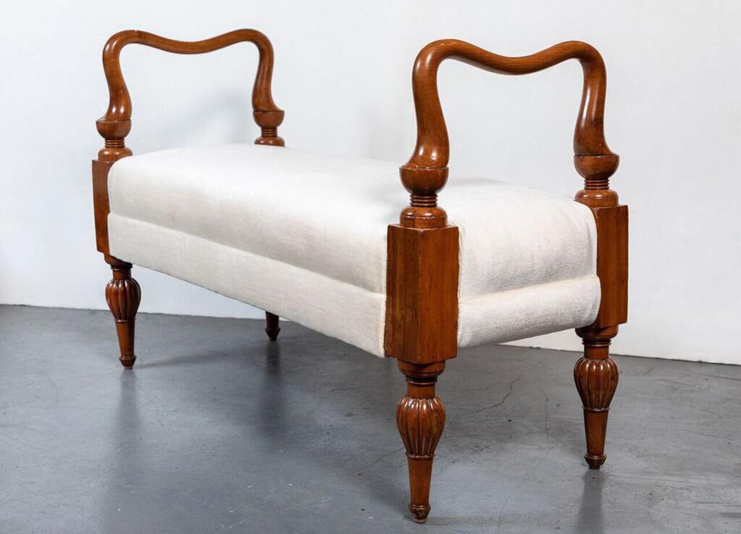 Elegant, Early 1900s Biedermeier Benches In Excellent Condition For Sale In Newport Beach, CA