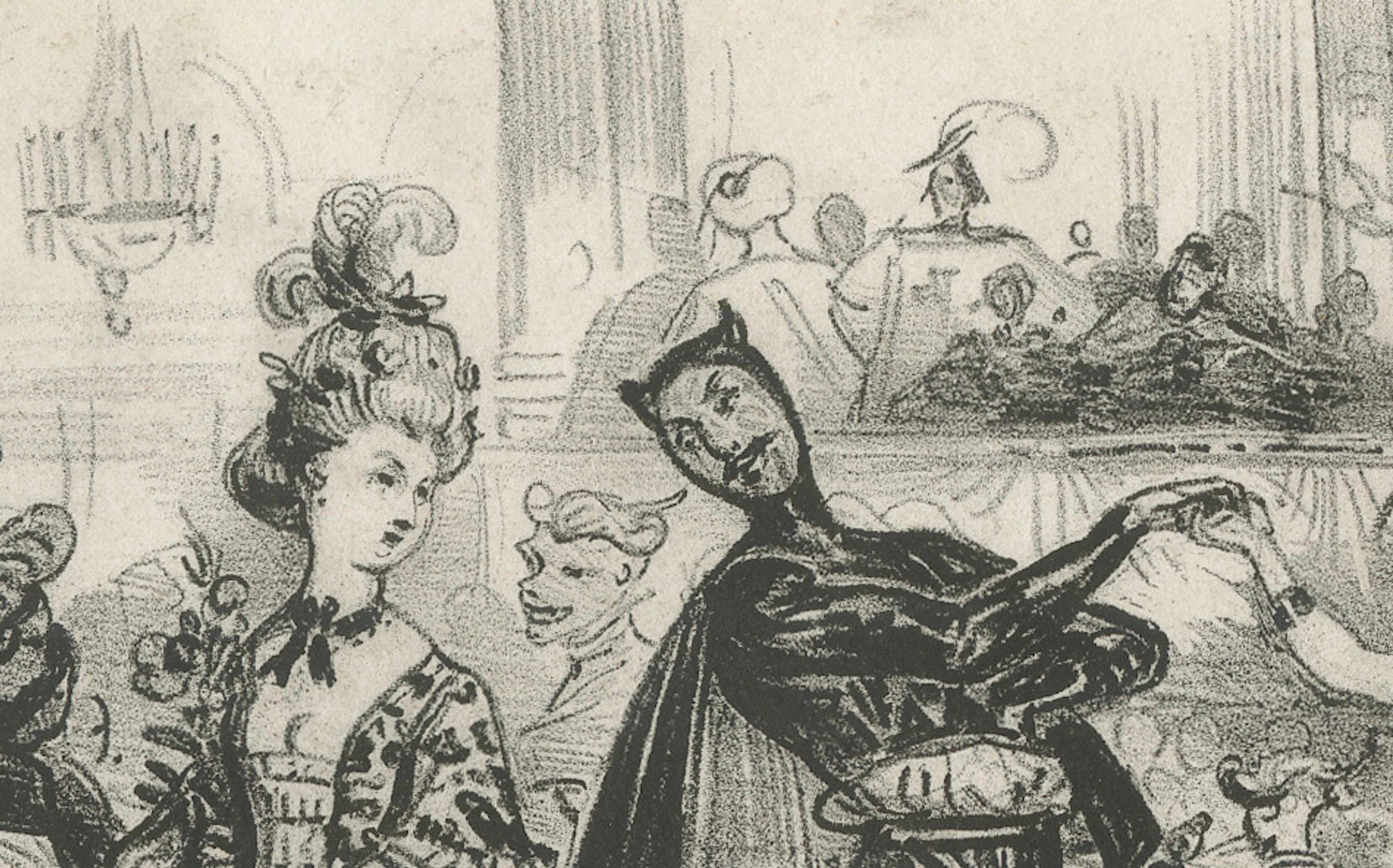 Elegante Lithographie von Achille Devéria aus dem frühen 19. Jahrhundert - Ballsaal-Szene im Angebot 3