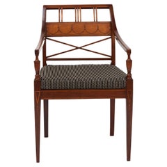 Elegant Early 19th Century Mahogany Armchair, Copenhagen, 1810