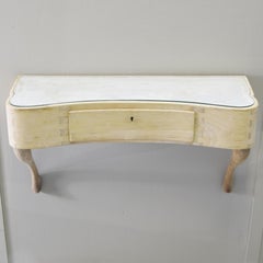 Elegant early 20th-century kidney-shaped console